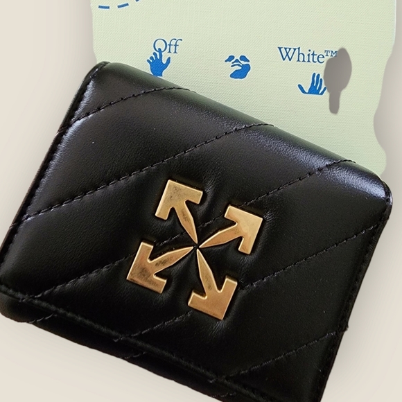 OFF-WHITE $500 Jackhammer Arrow Quilted Trifold Wallet NEW IN BOX